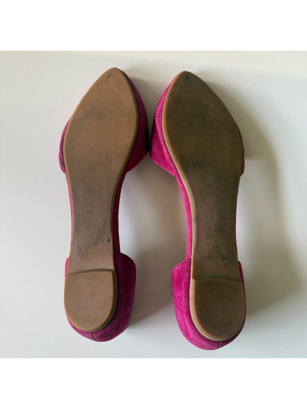 Jeffrey Campbell Women's Pink Suede Pointed Toe D'Orsay Flats Size 8 - Picture 5 of 5